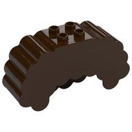 Деталь LEGO Duplo Brick, Hair, 2 x 2 Top Studs, Rounded, Темно-коричневый