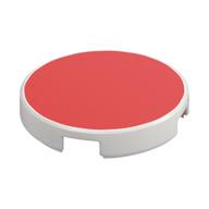 Tile Round 2 x 2 with Red Circle print