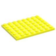 Деталь LEGO Пластина 6 x 8, Насыщенный желтый