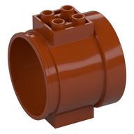 Деталь LEGO Tube, Slide Straight, Темно-оранжевый