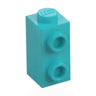 Деталь LEGO Кирпичик 1 x 1 x 1 2/3, с вертикальными выступами, Средне-лазурный