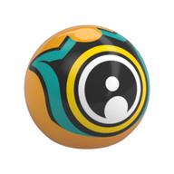 Деталь LEGO Technic Ball Joint with Black/Gold/Dark Turquoise Dragon Eye print, Ярко-светло-оранжевый