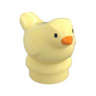 Деталь LEGO Animal, Bird, Small with Orange Beak, Black Eyes print, Ярко-светло-желтый