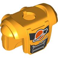 Деталь LEGO Minifig Neckwear Space Suit with Classic Space Logo print, Ярко-светло-оранжевый