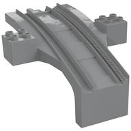 Деталь LEGO Duplo Train Track Bridge Middle Section with 2 x 2 Studs on Both Sides, Светлый сине-серый