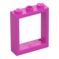 Деталь LEGO Оконная рама 1 x 3 x 3, Темно-розовый