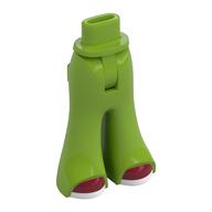 Деталь LEGO Minidoll Hips and Wide Pants with Dark Red Shoes, White Soles print, Лайм