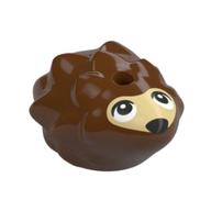 Деталь LEGO Animal, Hedgehog Baby with Tan Face print, Красно-коричневый