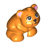 Деталь LEGO Animal, Hamster, Black Eyes, Whiskers, Black Nose, Bright Pink Ears, Bulging Cheeks print, Оранжевый