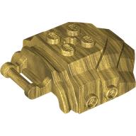 Деталь LEGO Large Figure Cover 4 x 5 x 2 with Bar, 4 Studs, Ridged, Жемчужно-золотой