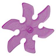 Деталь LEGO Weapon 6 Blade Ninja Star, Прозрачный темно-розовый