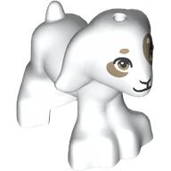 Деталь LEGO Animal, Goat with Dark Tan Spots print, Белый