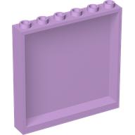 Деталь LEGO Panel 1 x 6 x 5 with Shelves, Pill Bottles, Goat Schematics print, Лавандовый