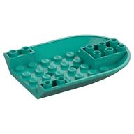 Деталь LEGO Aircraft Fuselage Curved Forward 6 x 8 Bottom, Темно-бирюзовый