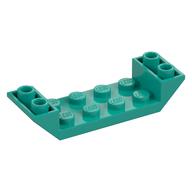 Деталь LEGO Скос перевёрнутый двойной 45° 6 x 2, с вырезом 2 x 4, Темно-бирюзовый