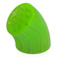 Деталь LEGO Brick Round 3 x 3 D. Tube with 45° Elbow and Axle Holes (Crossholes) at Each End, Прозрачный ярко-зеленый