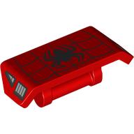 Деталь LEGO Spoiler 2 x 4 with Spider-Man Logo, Webs print, Красный