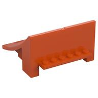 Деталь LEGO Slope Curved 8 x 8 x 4, Ramp, Красно-оранжевый