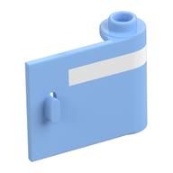 Деталь LEGO Door 1 x 3 x 2 Right - Open Between Top and Bottom Hinge with White Line Print, Ярко-светло-голубой