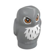 Деталь LEGO Animal, Bird, Owl, Baby with White Chest, Orange Eyes print, Светлый сине-серый
