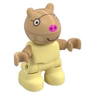 Деталь LEGO Duplo Figure Child, Rabbit with Warm Tan Head, Dark Pink Nose, Glasses print, Ярко-светло-желтый