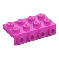 Деталь LEGO Кронштейн 2 x 4 - 1 x 4, Темно-розовый