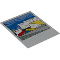 Деталь LEGO Polaroid Photo with LEGO House Print, Белый