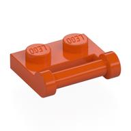 Деталь LEGO Пластина специальная 1 x 2, Красно-оранжевый