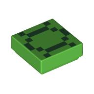 Деталь LEGO Tile 1 x 1 with Green Pixelated DNA Molecule print, Ярко-зеленый