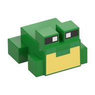 Деталь LEGO Animal, Frog / Toad, Bright Light Yellow Stomach, Eyes Print, Ярко-зеленый
