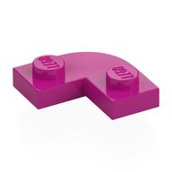 Деталь LEGO Пластина круглая угловая 2 x 2, с вырезом 1 x 1, Пурпурный