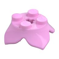 Деталь LEGO Plate Round 2 x 2 x 2/3 with + Axle Hole and 4 Leaf Extensions, Ярко-розовый