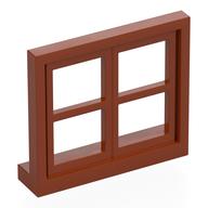 Деталь LEGO Window 4 x 3 Lattice, Темно-оранжевый