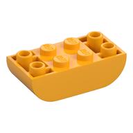 Деталь LEGO Кирпичик изогнутый двойной перевёрнутый 2 x 4, Ярко-светло-оранжевый