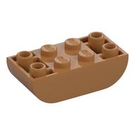 Деталь LEGO Кирпичик изогнутый двойной перевёрнутый 2 x 4, Средне-темный телесный