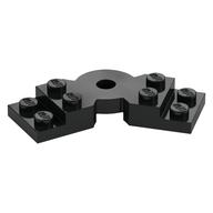 Деталь LEGO Plate Angled 2 x 2 with Step and Hole in Center, Черный