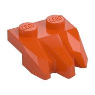 Деталь LEGO DESIGN, PLATE 2X3, ROCK, NO. 1, Красно-оранжевый