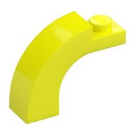 Деталь LEGO Кирпичик-арка изогнутая верхняя 1 x 3 x 2, Насыщенный желтый