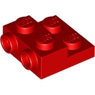 Набор LEGO Plate Special 2 x 2 x 2/3 with Two Studs On Side and Two Raised - Updated Version, Красный