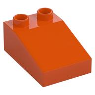 Деталь LEGO Duplo Slope 2 x 3 22deg, Красно-оранжевый