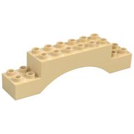 Деталь LEGO Duplo, Brick 2 x 10 x 2 Arch, Песочный