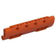 Деталь LEGO Technic Panel Curved 11 x 3 with 10 Pin Holes through Panel Surface, Красно-оранжевый