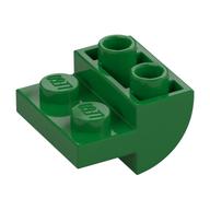 Деталь LEGO Скос изогнутый перевёрнутый 2 x 2, Зеленый
