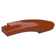 Деталь LEGO Slope Curved 10 x 2 x 2 with Curved End Right, Темно-оранжевый