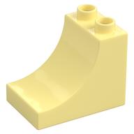 Деталь LEGO Brick 2 x 3 x 2 with Curve, Ярко-светло-желтый