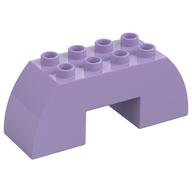 Деталь LEGO Duplo, Brick 2 x 6 x 2 Curved with 2 x 2 Cutout on Bottom, Лавандовый
