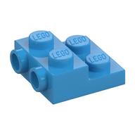 Деталь LEGO Plate Special 2 x 2 x 2/3 with Two Studs On Side and Two Raised - Updated Version, Темно-лазурный