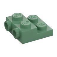 Деталь LEGO Plate Special 2 x 2 x 2/3 with Two Studs On Side and Two Raised - Updated Version, Песочно-зеленый