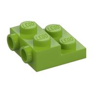 Деталь LEGO Plate Special 2 x 2 x 2/3 with Two Studs On Side and Two Raised - Updated Version, Лайм