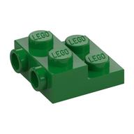 Деталь LEGO Plate Special 2 x 2 x 2/3 with Two Studs On Side and Two Raised - Updated Version, Зеленый